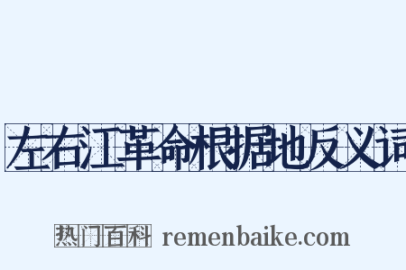 左右江革命根据地反义词是什么意思的图片